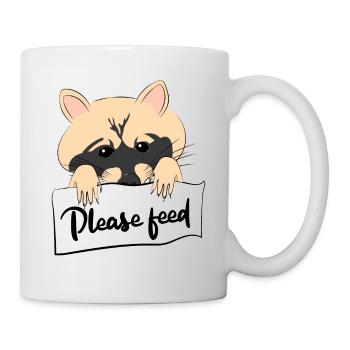 Lustige Waschbär Sprüche Retro Waschbären Raccoon - Tasse - Weiß - Rechts