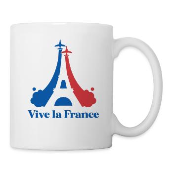 Vive La France Drapeau Français Fier Paris - Mug blanc - blanc - Droite