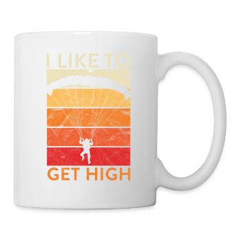 Funny Skydiving I Like To Get High Skydiver - Tasse - Weiß - Rechts