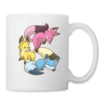 Pansexual Fox,Kawaii Pastel Goth Anime Art Pan - Mug - white - Right
