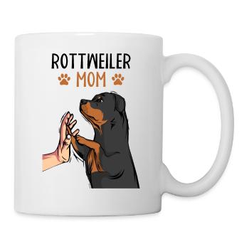 Rottweiler Mama Hunde Mom Frauchen - Tasse - Weiß - Rechts