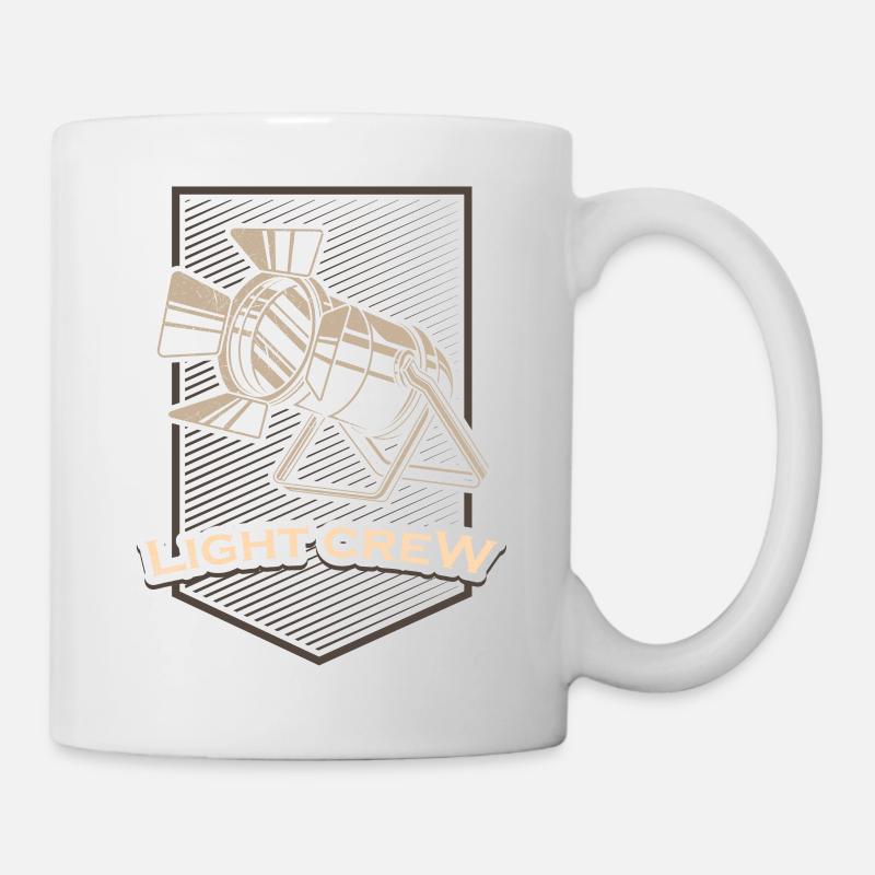 Éclairage crew vintage techniciens de lumière - Mug blanc - blanc