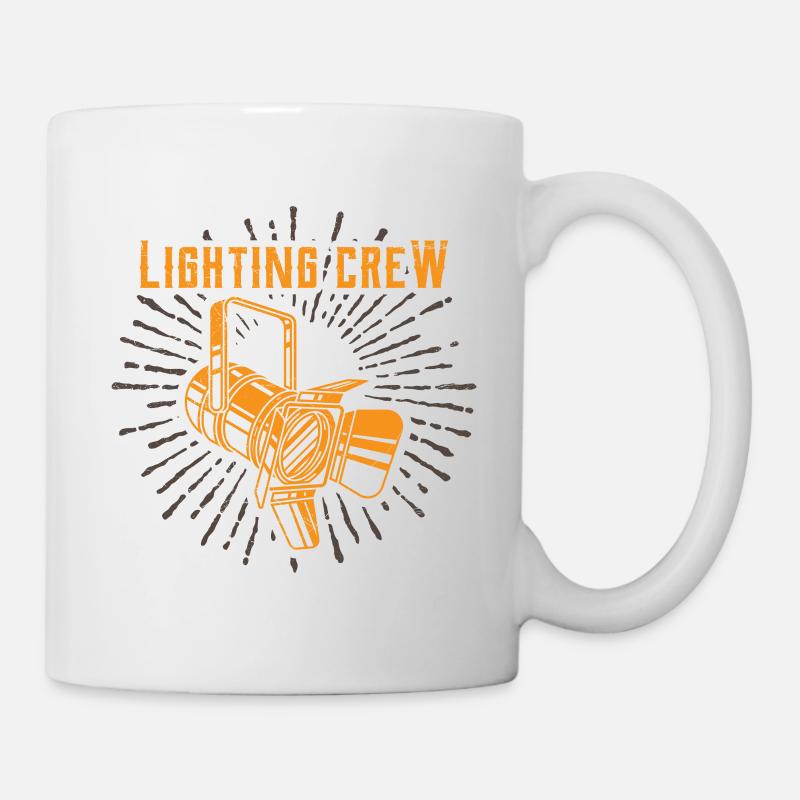 LIGHTING CREW RÉTRO Techniciens d’éclairage - Mug blanc - blanc