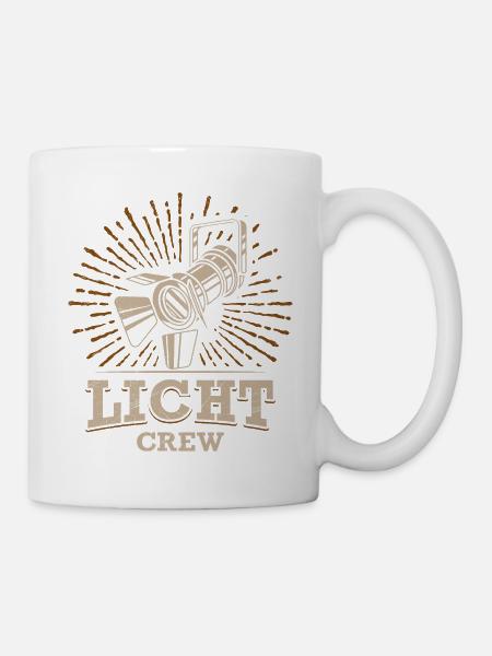 LIGHTING CREW Stufenlinse Lichttechniker - Tasse - Weiß