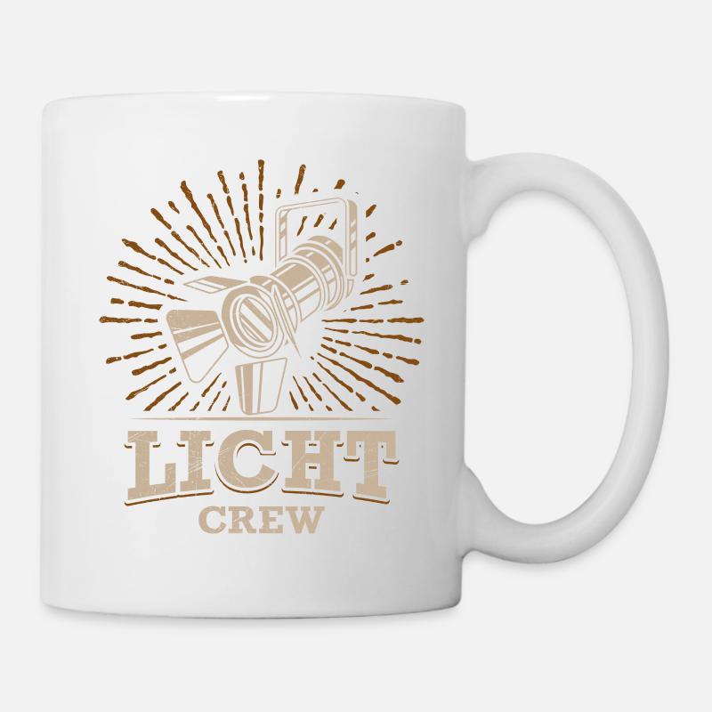LIGHTING CREW Stufenlinse Lichttechniker - Tasse - Weiß