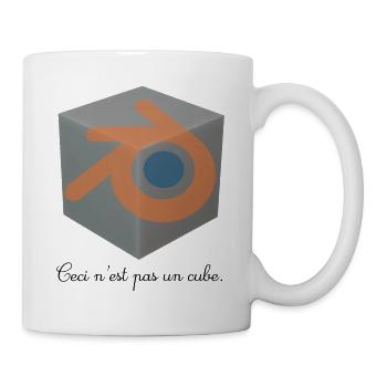Ceci n’est pas un cube ! - Mug blanc - blanc - Droite