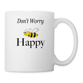 Don’t worry bee happy funny bumble bee - Mug blanc - blanc - Droite