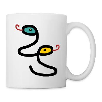 Schlangen Reptilien Amphibien Kinder Schlange - Tasse - Weiß - Rechts