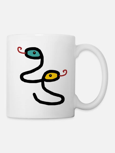 Serpents Reptiles Amphibiens Enfants Serpent - Mug blanc - blanc
