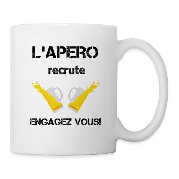 L'apero recrute engagez vous! - Mug blanc - blanc - Droite