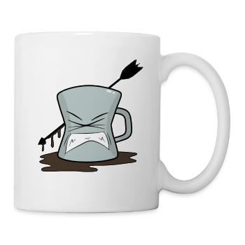 drôle, tir à l’arc, café, archer, arc - Mug blanc - blanc - Droite