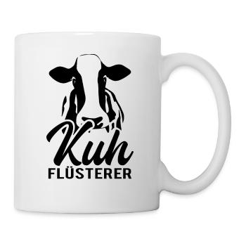 Kuh Flüsterer Landwirt Bauer Kühe - Tasse - Weiß - Rechts