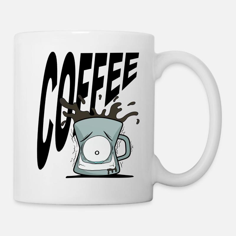 lustig, Kaffee, Kaffeetasse, Kaffeebecher, Büro - Tasse - Weiß