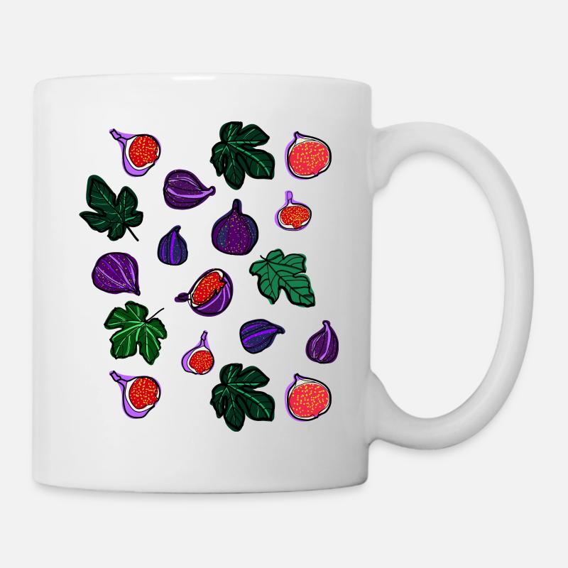 Feigen Früchte Muster1 - Tasse - Weiß