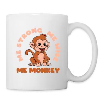 Me strong Me Wise Me Monkey - Mug blanc - blanc - Droite