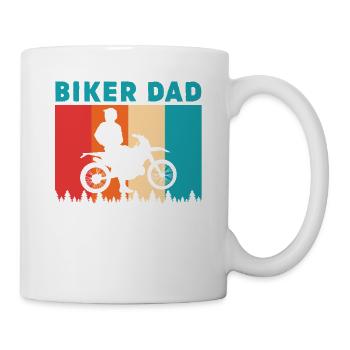 Motorcycle Papa Biker Moped Freedom and Love - Mug - white - Right