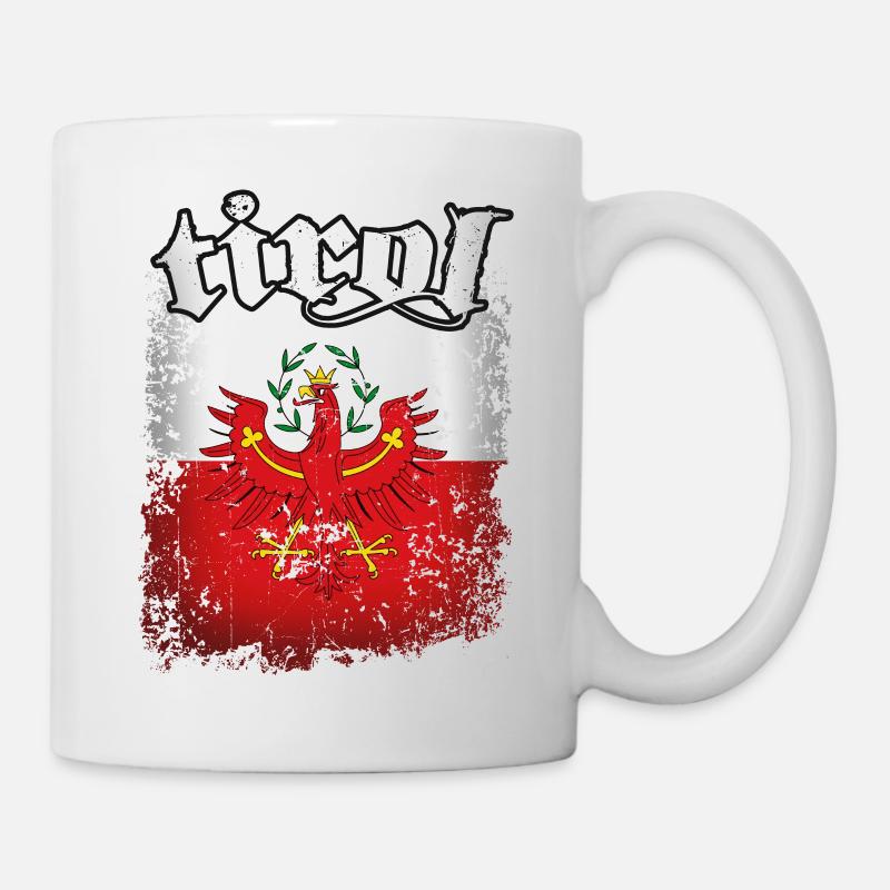 Drapeau Tyrol rétro aigle tyrolienne armoiries - Mug blanc - blanc