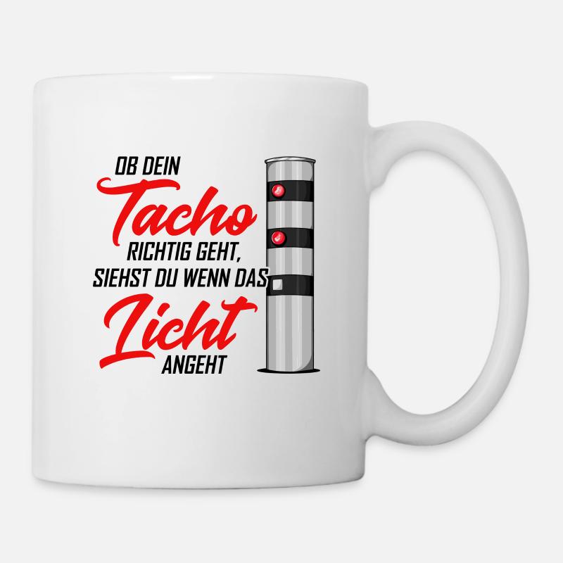 Ob dein Tacho richtig geht, siehst du wenn das Lic - Tasse - Weiß