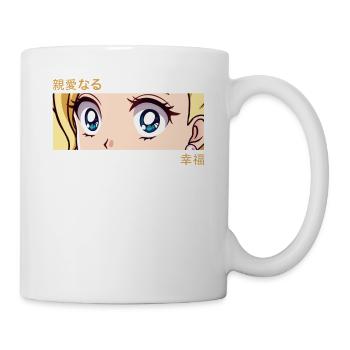 Anime Girl Eyes – Japan Culture Art – Japanese - Mug - white - Right
