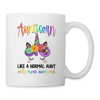 Aunticorn Aunt Unicorn Rainbow Unicorn Spell - Mug - white - Right