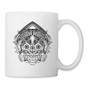 Aztec Symbol Mask Tattoo Design Gift Idea - Mug - white - Right