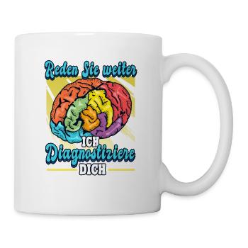 Psychologe Therapeut Therapie Psychologin Beruf - Tasse - Weiß - Rechts