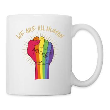 Gay Pride LGBTQ Nous sommes tous les hommes cadeau - Mug blanc - blanc - Droite