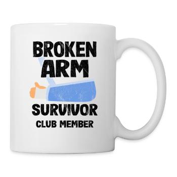 Gebrochener Arm Überlebender Geschenk Genesung - Tasse - Weiß - Rechts