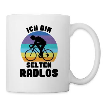 Fahrrad - Ich bin Selten Radlos - MTB Radtour - Tasse - Weiß - Rechts