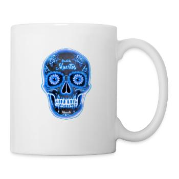 Día de los Muertos Blue Skull design - Tasse - Weiß - Rechts
