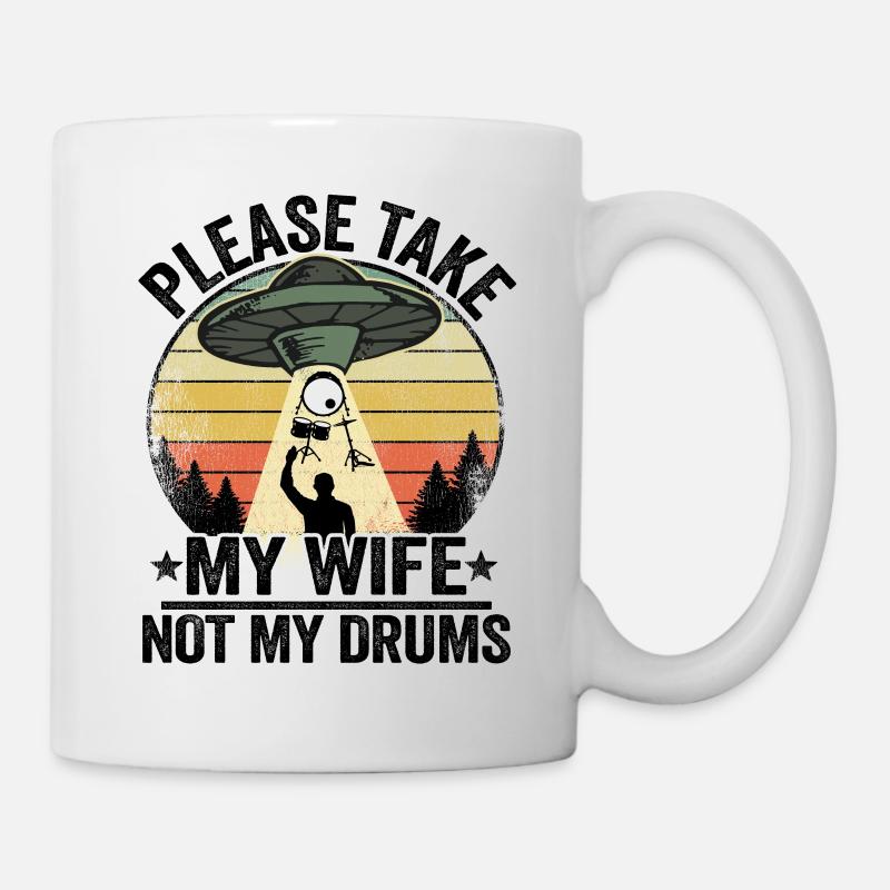 Vintage Drummer Geschenk Schlagzeuger Spruch - Tasse - Weiß