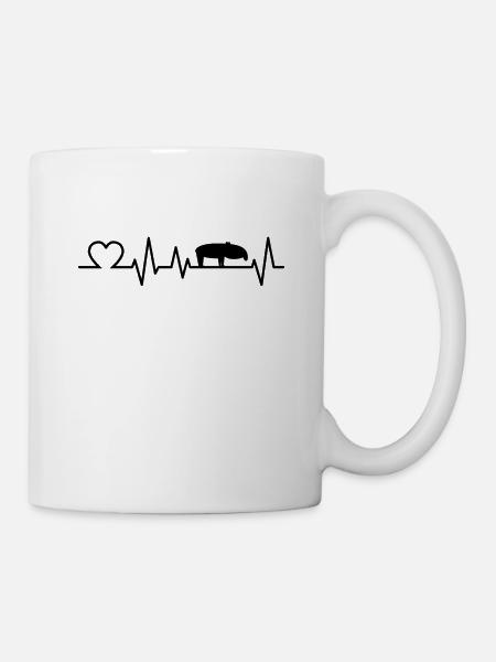 Tapire Herzschlag Säugetier Geschenk - Tasse - Weiß