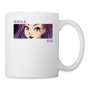 Anime Girl Eyes – Japan Culture Art – Japanese - Mug - white - Right