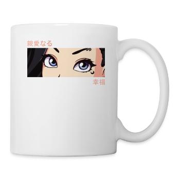 Anime Girl Eyes – Japan Culture Art – Japanese - Mug - white - Right