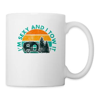 Drôle de camping RV je suis sexy et je le remorque caravane - Mug blanc - blanc - Droite