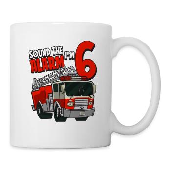Pompiers 6 anniversaire année enfants garçon cadeau - Mug blanc - blanc - Droite