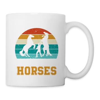 Cheval cheval fan de chevaux avec adage citation EN - Mug blanc - blanc - Droite