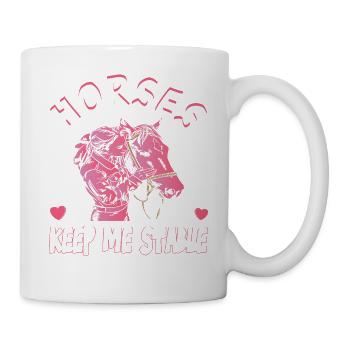 Cheval cheval fan de chevaux avec adage citation EN - Mug blanc - blanc - Droite