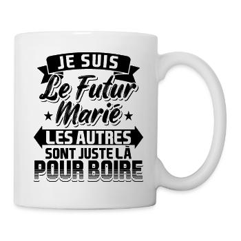 Futur Marié enterrement de vie de garçon - Mug blanc - blanc - Droite