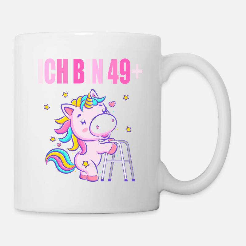 50 Jahre Einhorn ich bin 49+ 50. Geburtstag - Tasse - Weiß