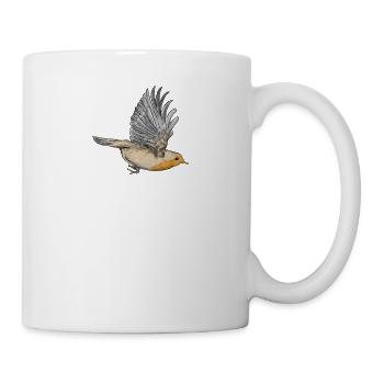 Robin I bird hunter forest motif for - Mug - white - Right