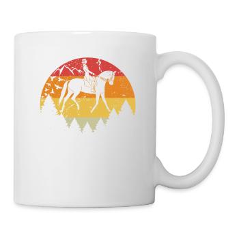 Vintage Horse Rider Dressage Riding Equestrian - Mug - white - Right