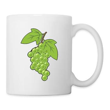 Weintrauben Trauben Hobbygärtner Ernte Weinrebe - Tasse - Weiß - Rechts