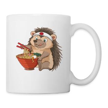 Ramen Igel Japan Essen Nudelsuppe Süß Geschenk - Tasse - Weiß - Rechts