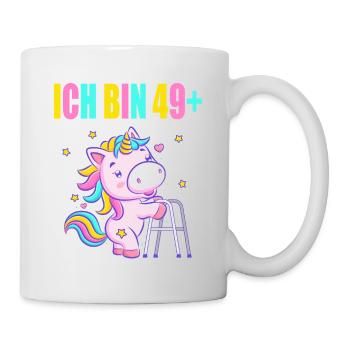 50 Jahre Einhorn ich bin 49+ 50. Geburtstag - Tasse - Weiß - Rechts