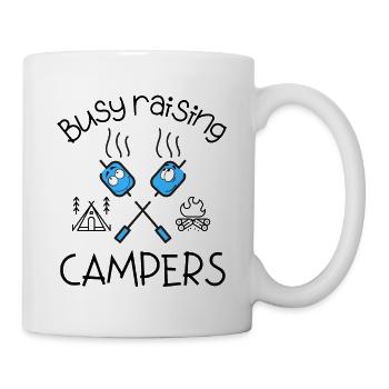 Busy Raising Campers Boys - Tasse - Weiß - Rechts