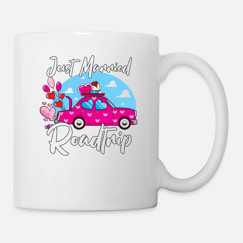 Just Married Hochzeitsreise Hochzeitsgeschenk - Tasse - Weiß