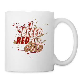 Ich blute rot und gold San Francisco - Tasse - Weiß - Rechts