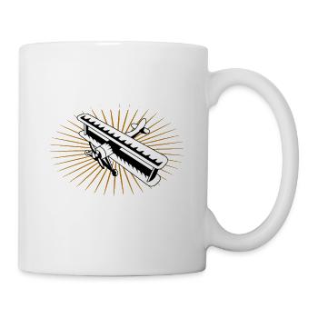 Ohne Doppeldecker ist der Himmel nur Luft Pilot - Tasse - Weiß - Rechts