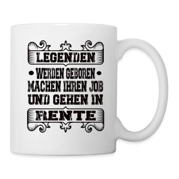 Rente Lustig - Legenden Rente Rentner - Tasse - Weiß - Rechts